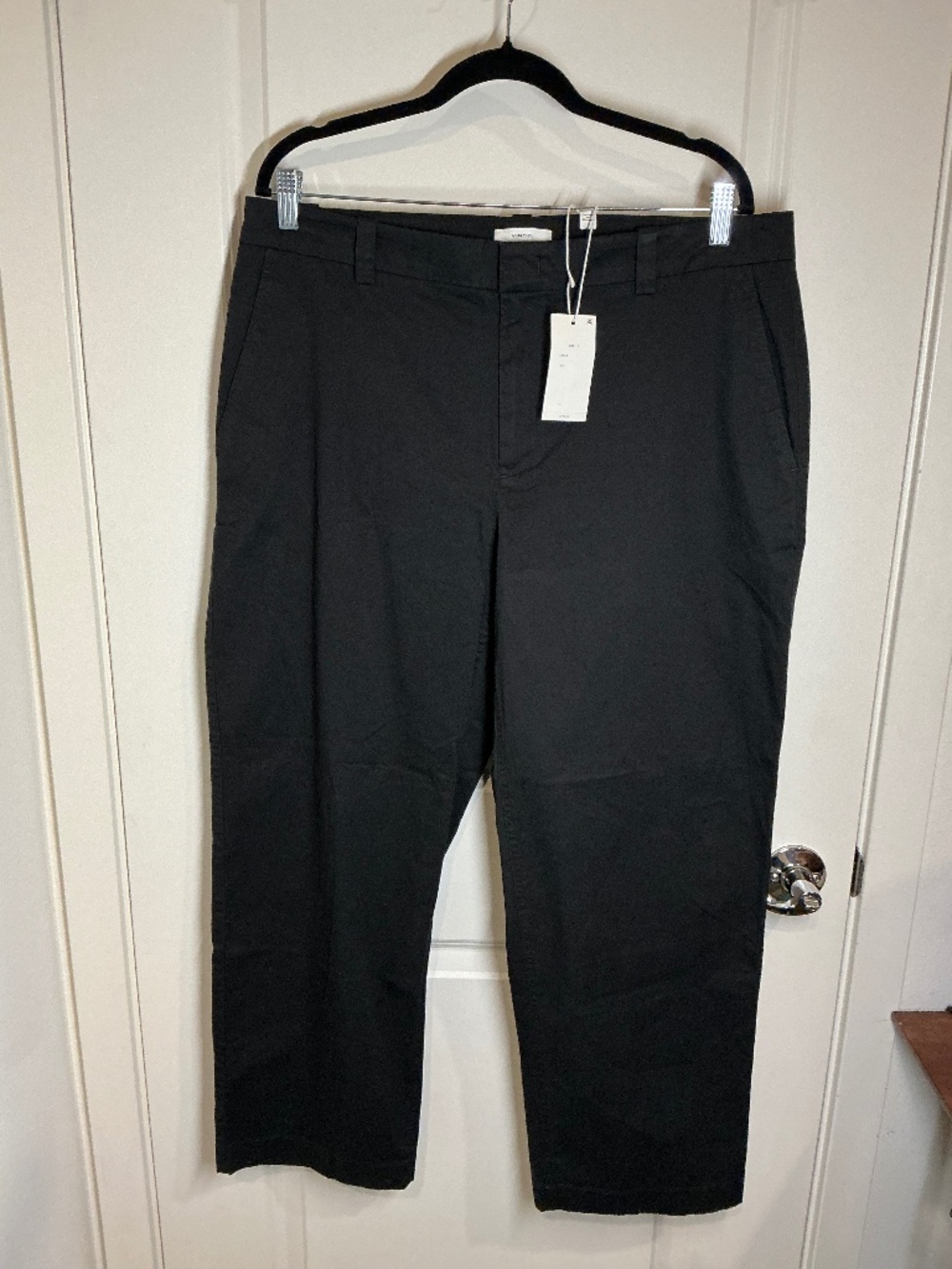 Vince brand Washed Crop Chino Pants Size 14 in Black NWT